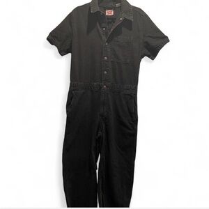 Levi’s Black Short Sleeve Denim Jumpsuit Size Medium